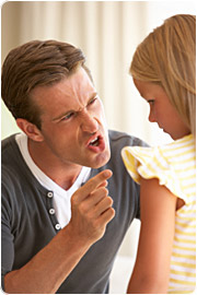 father yelling at daughter